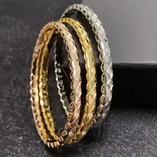 Chanel C letter diamond narrow version indirect diamond thin bracelet