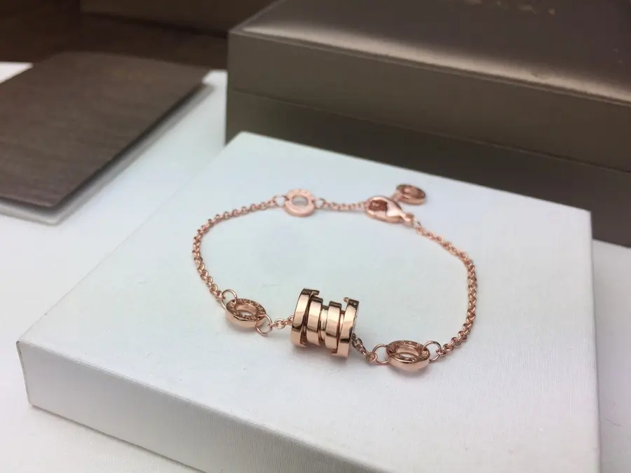 Bvlgari B.ZERO1 series spring bracelet [playful] classic rose gold/white gold bracelet