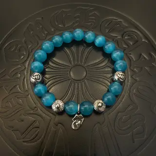 Chrome Hearts Classic Retro Multi-element Blue Cat’s Eye Bracelet