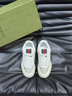 Gucci Re-Web series Men’s webbing leather sneakers