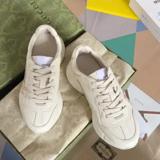 GUCCI Rhyton series latest version double G dad shoes couple style thick sole casual sports