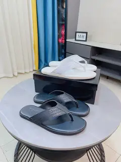 Boss fashion slippers have a classic casual look. The upper