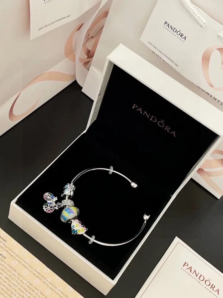 Pandora Pumpkin Bike Bracelet with full packaging