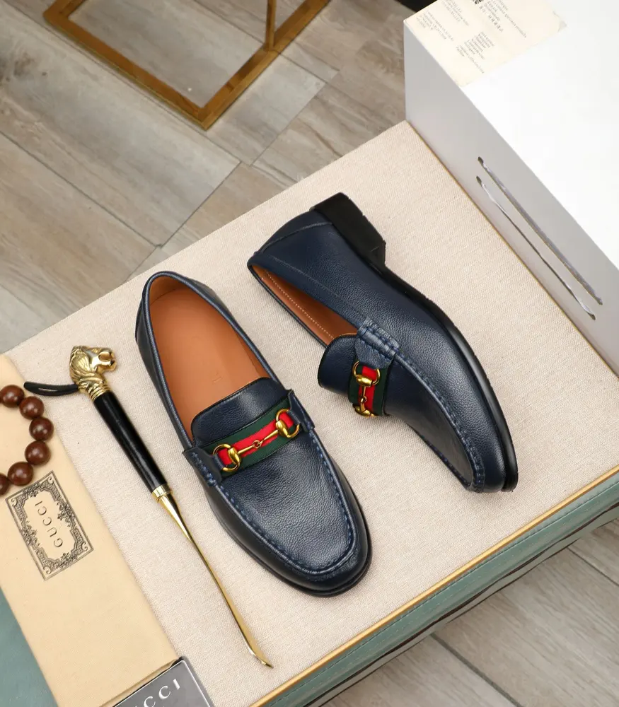 Gucci formal leather shoes Italy imported cowhide + top imported water-dyed cowhide lining