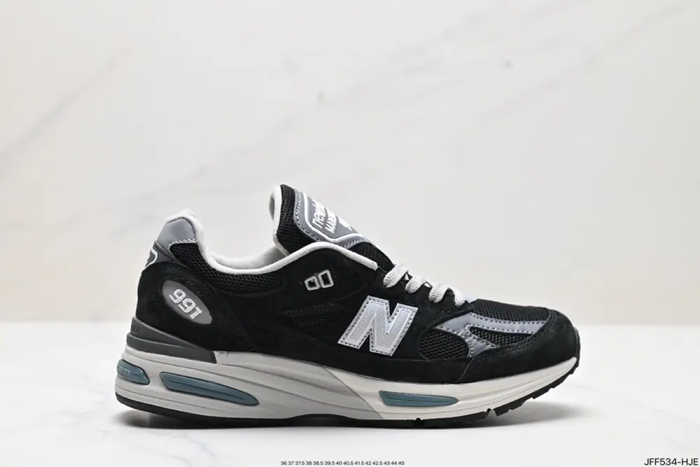 New Balance 991v2 Made in UK “Black” series British-made classic versatile dad casual U991BK2