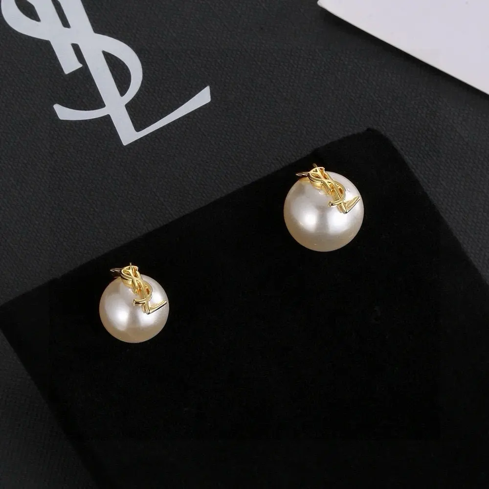 Yves Saint Laurent pearl earrings