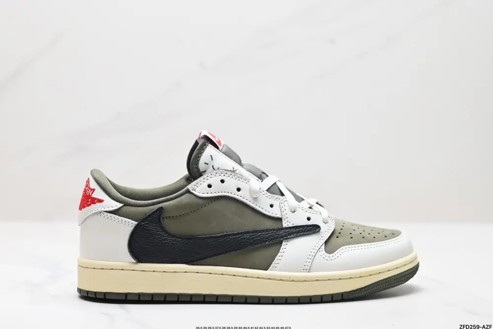 Nike AJ1 reverse hook Travis Scott x Air Jordan 1 “Reverse Mocha” AJ1 Joe 1 TS Lightning DM7866-200