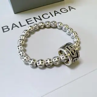 Balenciaga liquid metal silver Balenciaga bracelet Pearl Thai silver style Balenciaga