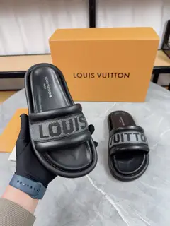 Louis Vuitton Straw Slippers New Arrivals