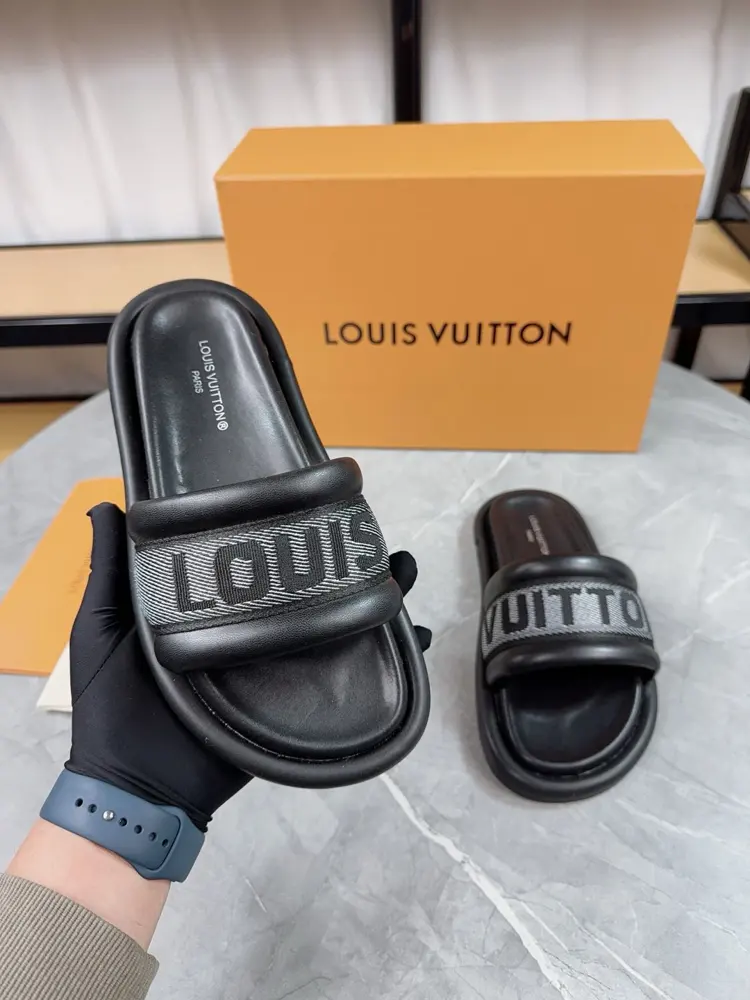 Louis Vuitton Straw Slippers New Arrivals