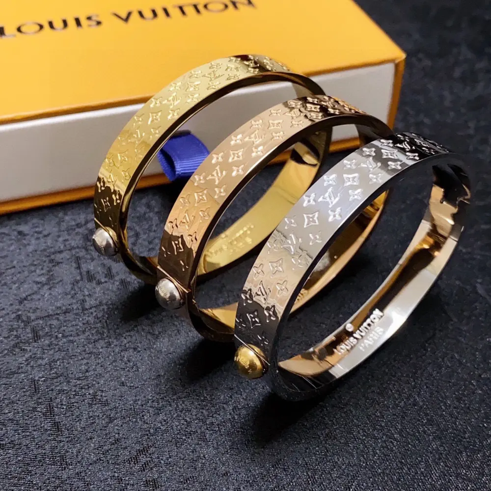 Louis Vuitton Unisex Engraved Letter Bracelet