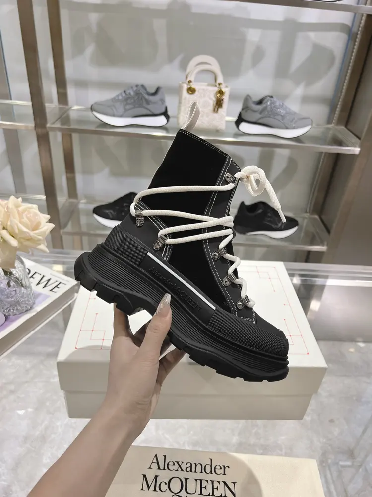Alexander McQueen’s latest thick-soled Martin boots