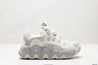Etudes x FILA fabric synthetic leather TPU round toe lace-up thick sole shock-absorbing and F12W342103ATO