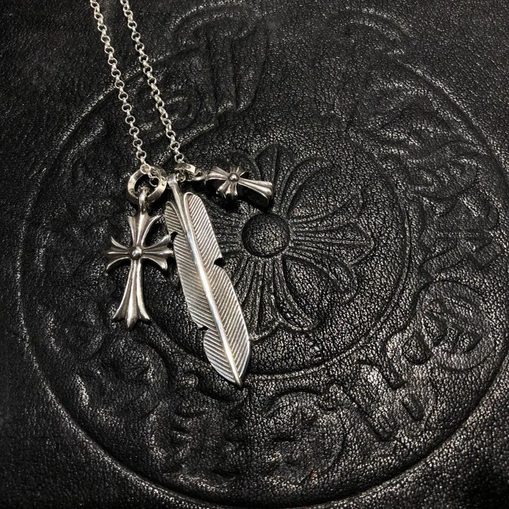 Chrome Hearts Circle Necklace Whistle Cross Classic Pendant