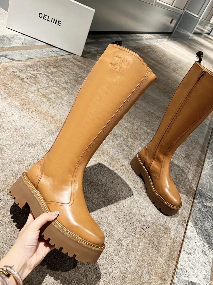 Celine 2022 Fall/Winter Arc de Triomphe side zipper boots