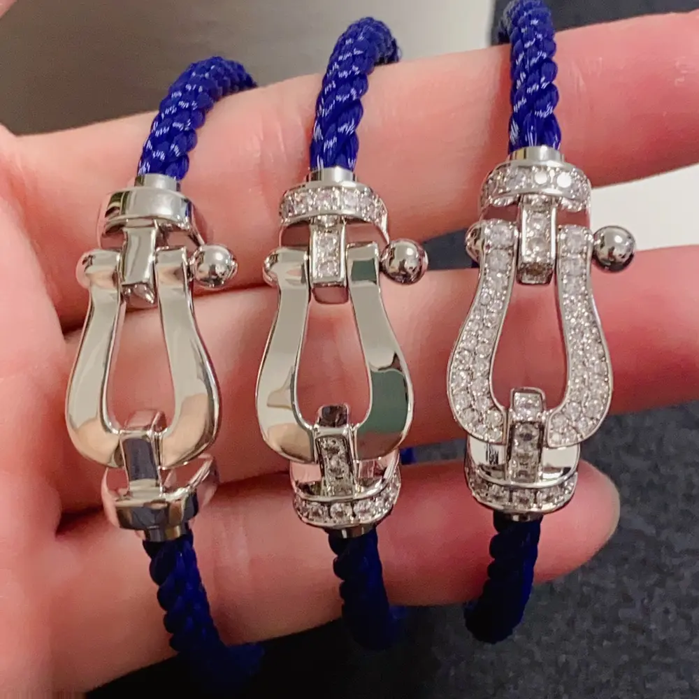 FRED Silver buckle with full diamond