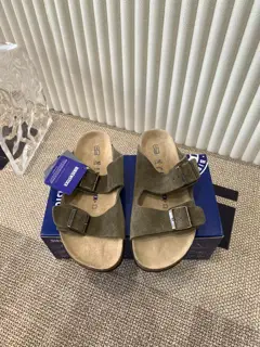 Birkenstock Boston leather cork slippers Birkenstock beach couple slippers