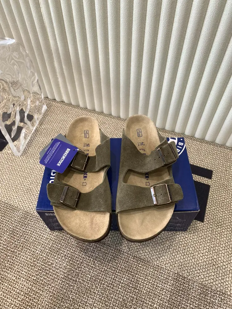 Birkenstock Boston leather cork slippers Birkenstock beach couple slippers