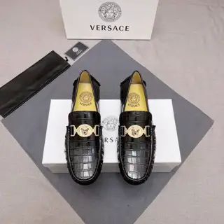 Versace Upper Italian cowhide leather + Versace brand embossing