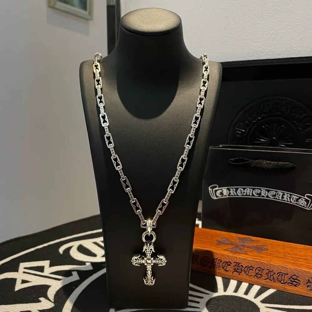 Chrome Hearts Cross Heart Necklace