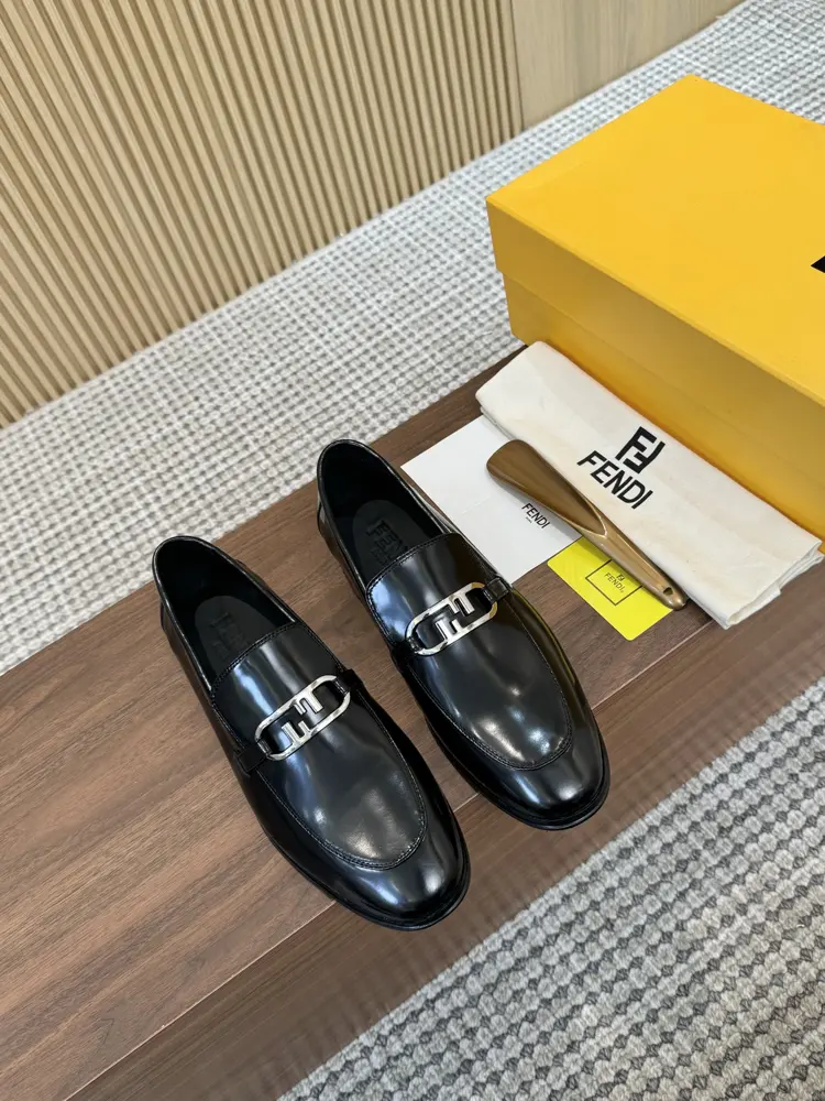Fendi men’s business casual leather shoes