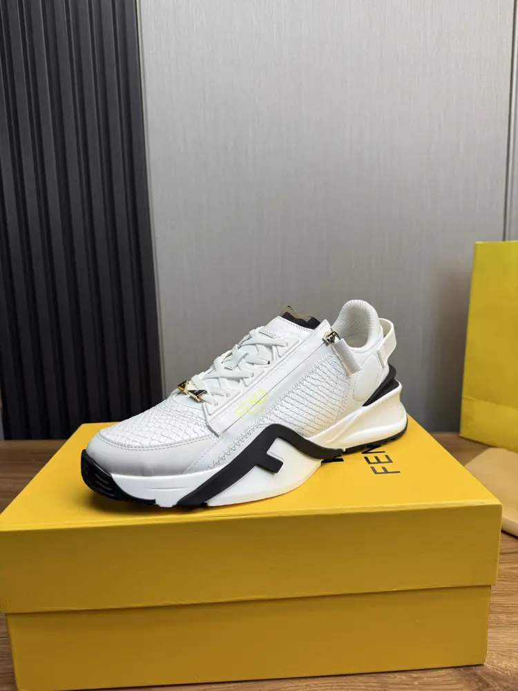 Fendi fashion casual men’s shoes Using original cowhide + breathable mesh lining +