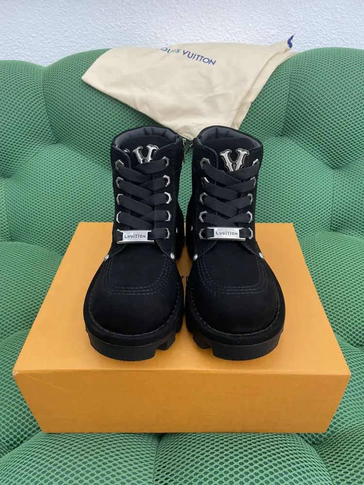 Louis Vuitton thick-soled short boots Martin boots ankle-length couple boots