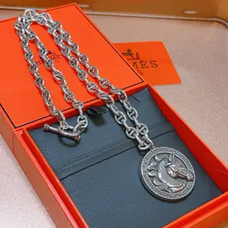 HERMES Necklace Pig Nose Necklace Series Jewelry Imported Customization. High-end Chain