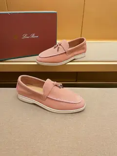 Loro piana moccasins are a classic with a water-repellent suede upper and a rubber sole