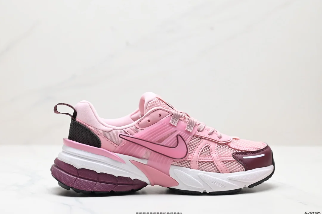 Nike Wmns V2K Runtekk Low “White Grey Pink” Retro Trend Series Future Retro Daddy Style FN0738-106