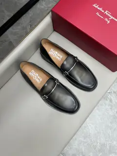 Salvatore Ferragamo men’s business casual leather shoes with leather soles|Imported suede