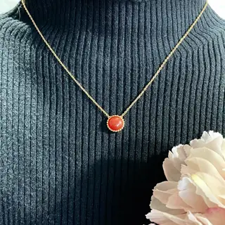 Van Cleef & Arpels High-grade carnelian Natural malachite green Necklace