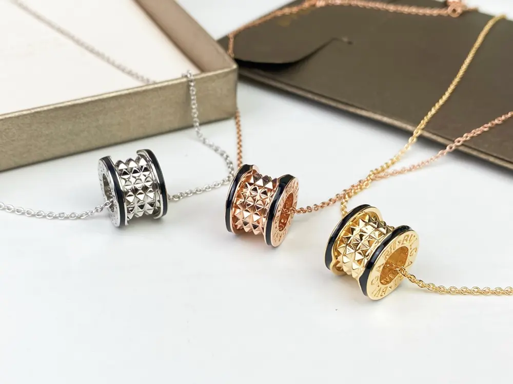 Bvlgari B.zero 1 rock series rivet + ceramic necklace