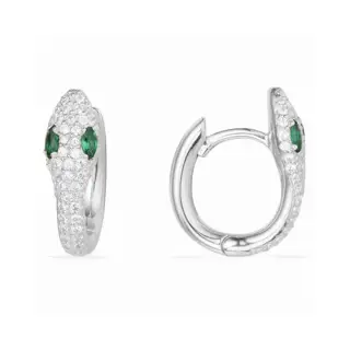 Apm monaco platinum snake earrings Small and exquisite design style Unique style