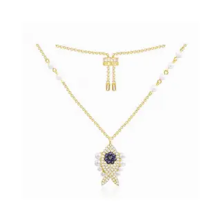 Apm monaco lucky fish necklace pearl sweater necklace Chinese Valentine’s Day gift for