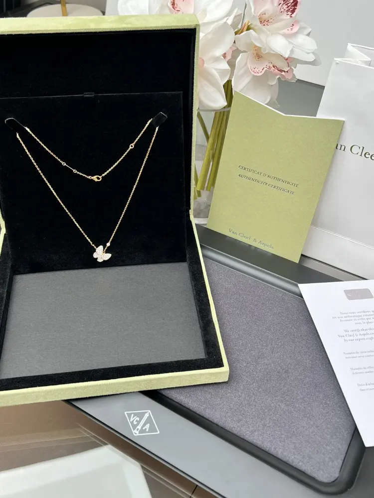 Van Cleef & Arpels diamond butterfly necklace