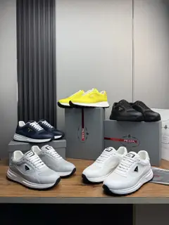 Prada men’s shoes shipped Official website sync⬆ Original flying woven cowhide fabric +