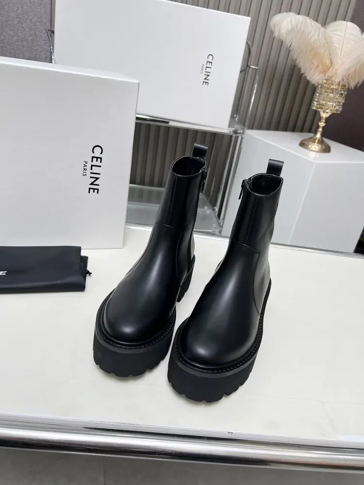 Celine 2024 Arc de Triomphe fashionable and versatile comfortable thick-soled boots