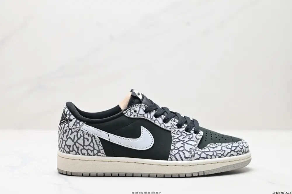 Nike AIR JORDAN 1 RETRO LOW OG white toe AJ1 low-top casual sneakers with official color CZ0790-001