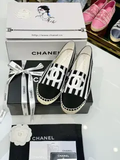 Chanel Navy Style Fisherman Shoes Top Edition The inner lining and foot pads