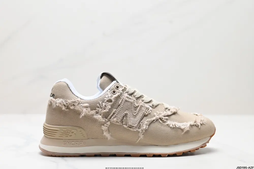 Miu x New Balance NB574 co-branded retro running shoes Khaki color delivery uses a