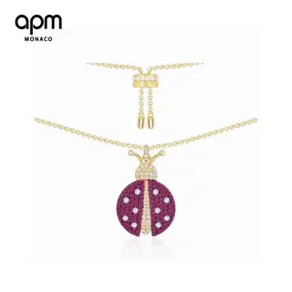 APM Monaco red ladybug necklace earrings set female couple pendant fashion design golden