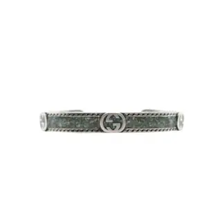 Gucci turquoise hoop bracelet Double G shape Fashion style Retro style