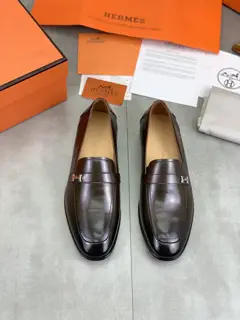 Hermès Formal and Casual Leather Shoes Slip-on Men’s Shoes Series