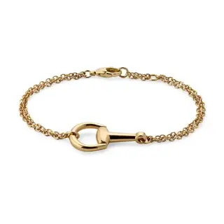 Gucci 18K gold bracelet horsebit open bracelet for women