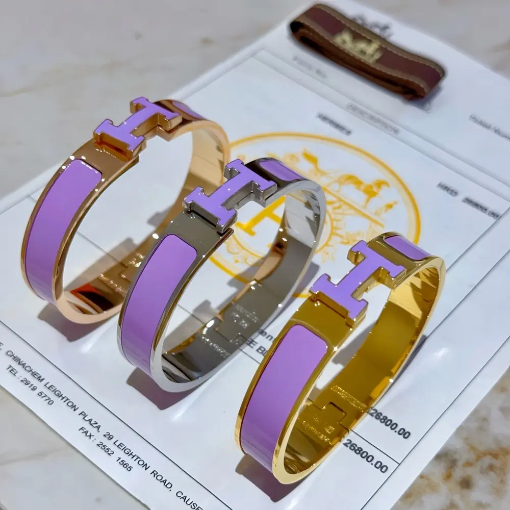 Hermes bracelet v gold original custom Hermes bracelet enamel craftsmanship is too