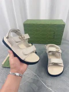 Gucci monogram canvas sandals