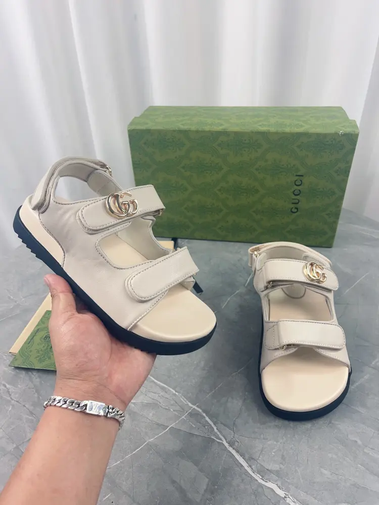 Gucci monogram canvas sandals