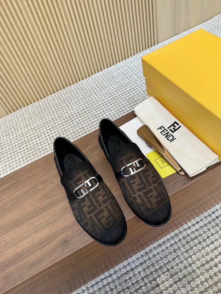 Fendi men’s business casual leather shoes