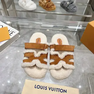 Hermes The latest fashion trend Teddy wool H slippers